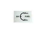 On and Off Fuel Sticker