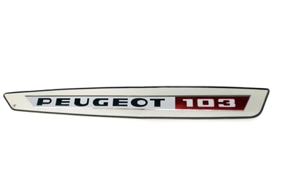 Peugeot White Right Side Tank Sticker