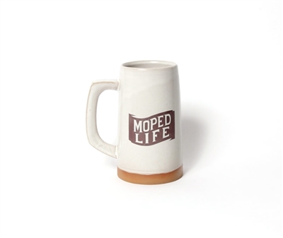 Moped Life Ceramic Beer Stein / Coffee Mug