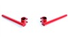 Indigan Double Bolt Clip-on Bar - 30mm Red Edition