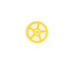 General 5 Star Small Round Tank Decal -Yellow