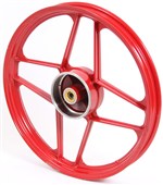 Red Derbi 4 Star Front Mag Wheel