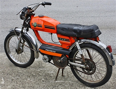 Peugeot TSA Orange Euro Moped