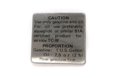 Peugeot Oil Mixture Caution Sticker