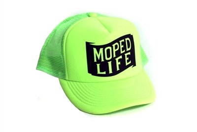 Moped Life Hat -Neon Green!